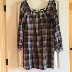 Cute Long Sleeve Plaid Dress